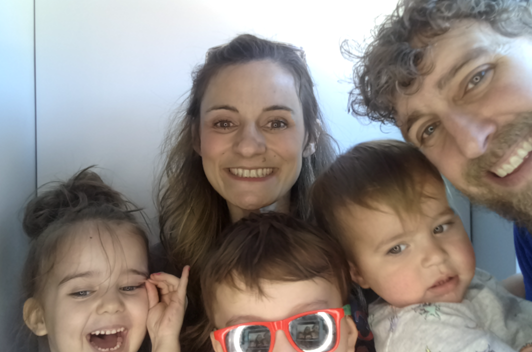 Jane Mizzi with her family